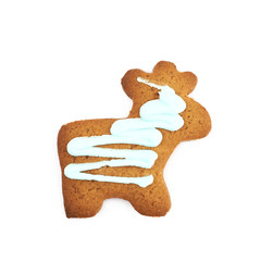 Figure shaped gingerbread isolated