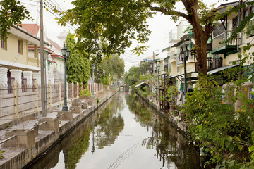 Fototapeta na wymiar Image of the water canals in Bangkok Thailand 