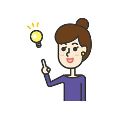 ひらめいた女性