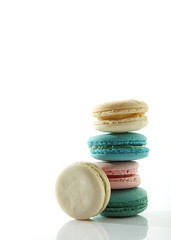 Sweet and colourful french macaroons