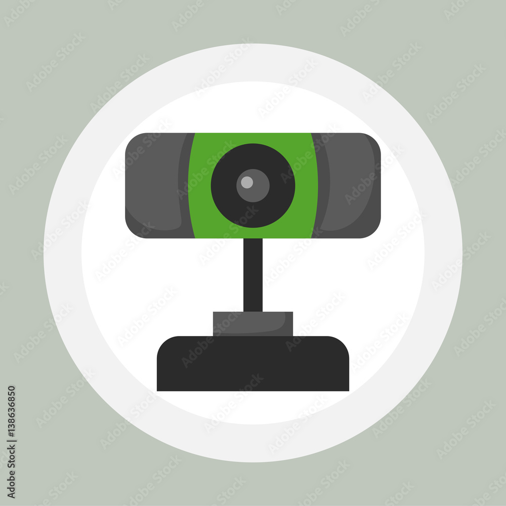 Poster web camera internet connection conference insight lens device and video digital equipment virtual ph