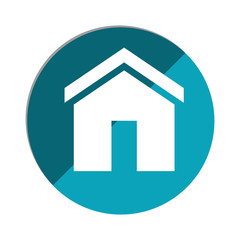 Fototapeta premium color circular emblem with home icon vector illustration