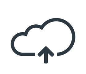 Cloud Computing with Upload Icon