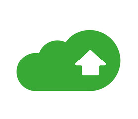Cloud Computing with Upload Icon