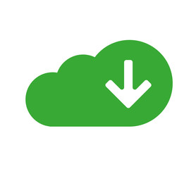 Cloud Computing with Download Icon