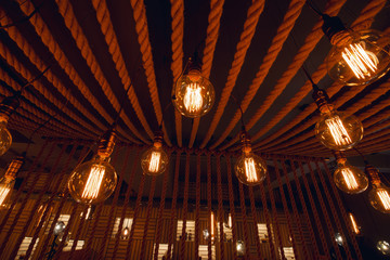 Obraz premium Lighting decor in restaurant