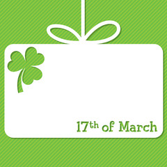 St. Patrick's Day tag in vector format.