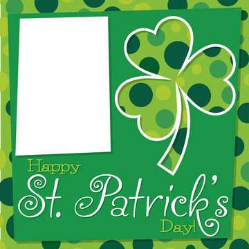 Shamrock St. Patrick's Day card in vector format.