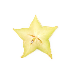 Fototapeta premium Single slice of carambola fruit