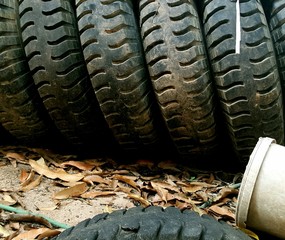 old used truck tires