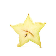 Fototapeta premium Single slice of carambola fruit