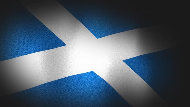 Scotland, UK Flag Canvas Texture - 4K 3D Animation 