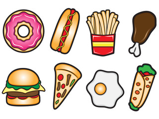 Illustration of a fast food