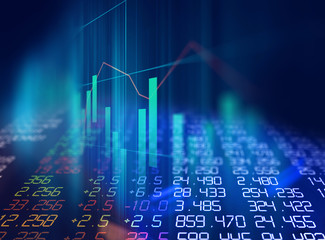 technical financial graph on technology abstract background