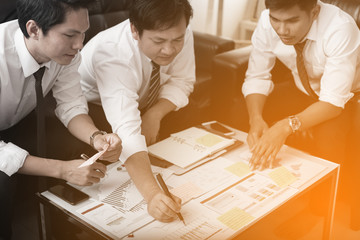 business team discussing ideas and planning project to investment in overseas Branches