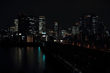 Naklejka premium Osaka Umeda Building Street