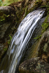 Fototapeta na wymiar Small waterfall in tropical forest