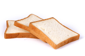 sliced bread isolated on white background