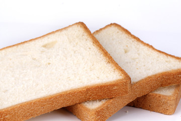 sliced bread isolated on white background