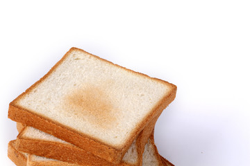 sliced bread isolated on white background