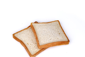 sliced bread isolated on white background