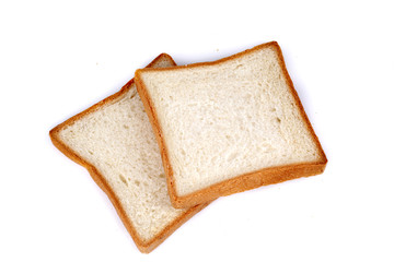 sliced bread isolated on white background