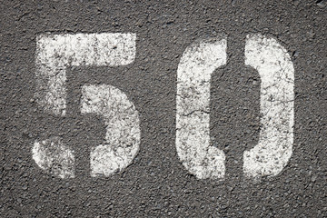 Numbers on Asphalt