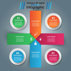 Business Infographics origami style Vector illustration.
