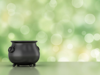 3d render of black pot