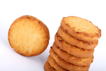 butter cookies on white