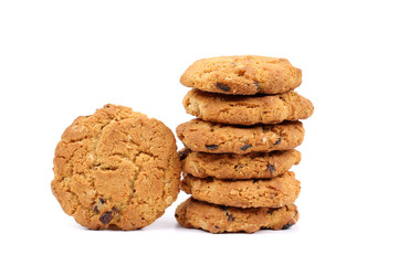 Cranberry cookie on white background