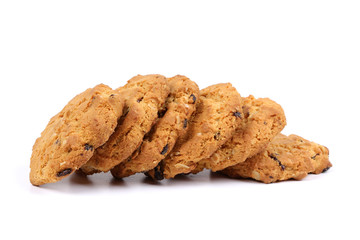 Cranberry cookie on white background