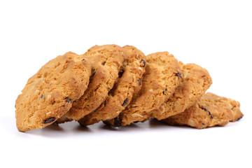 Cranberry cookie on white background