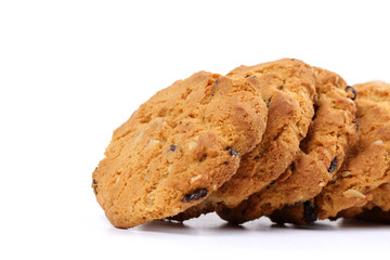 Cranberry cookie on white background