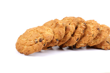Cranberry cookie on white background