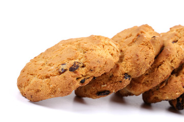 Cranberry cookie on white background