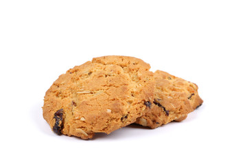 Cranberry cookie on white background