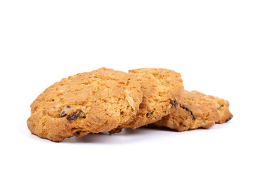 Cranberry cookie on white background
