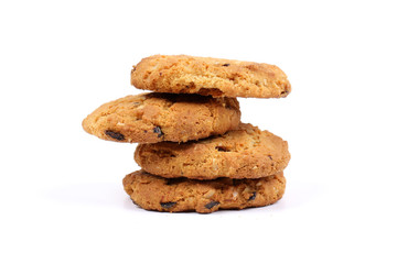 Cranberry cookie on white background