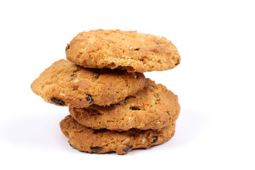 Cranberry cookie on white background