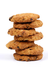 Cranberry cookie on white background