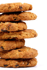 Cranberry cookie on white background