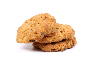 Cranberry cookie on white background