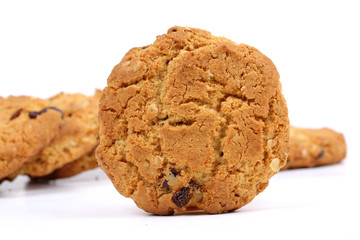Cranberry cookie on white background