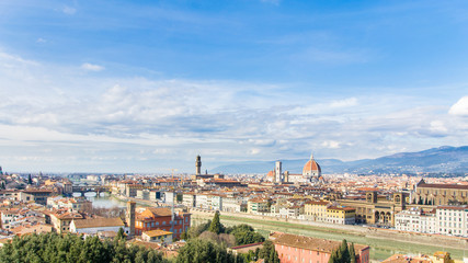 Fototapeta na wymiar The view on Florence, Tuscany, Italy