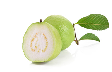 Guava fruit isolated on the white background
