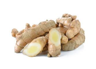 White Turmeric isolated on white background