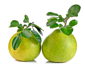 Pomelo fruit on white background