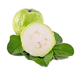 Guava fruit isolated on the white background