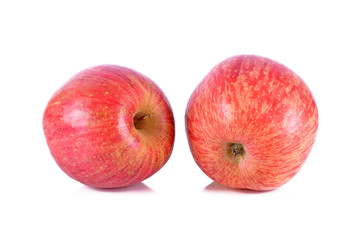Ripe red apples is isolated on a white background